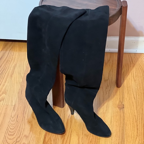 Loeffler Randall Velvet Black Tall Boots